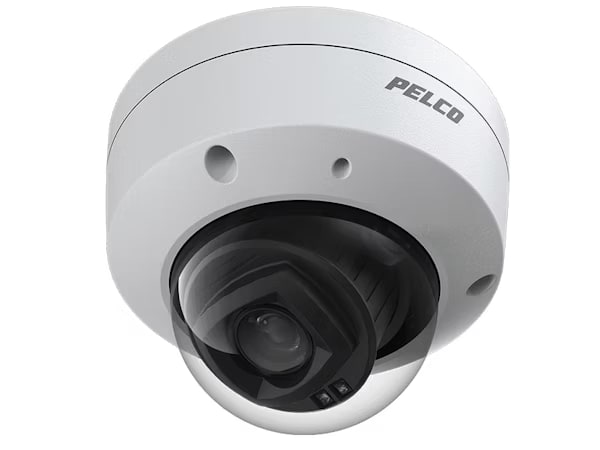 Pelco Sarix Value Varifocal Dome White Background Three Quarter Upside Down